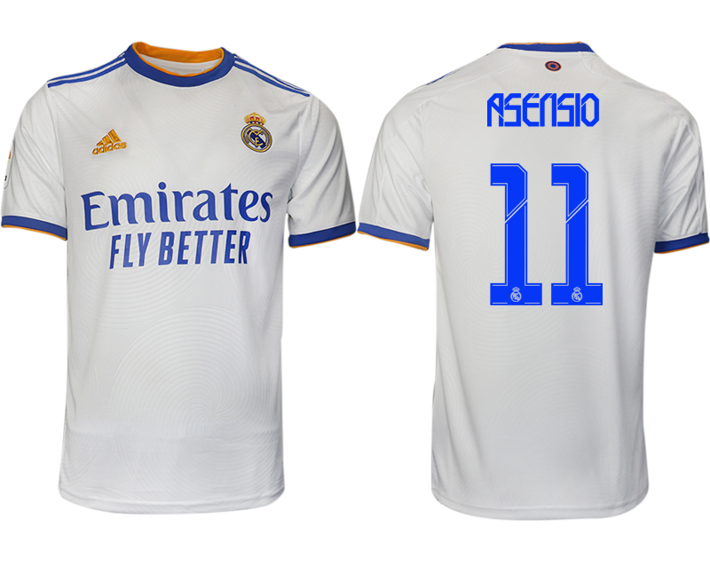 Men 2021-2022 Club Real Madrid home aaa version white #11 Soccer Jerseys->real madrid jersey->Soccer Club Jersey